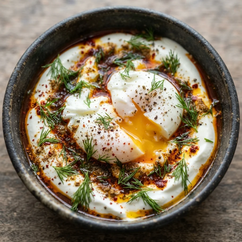 Turkish Cilbir Eggs