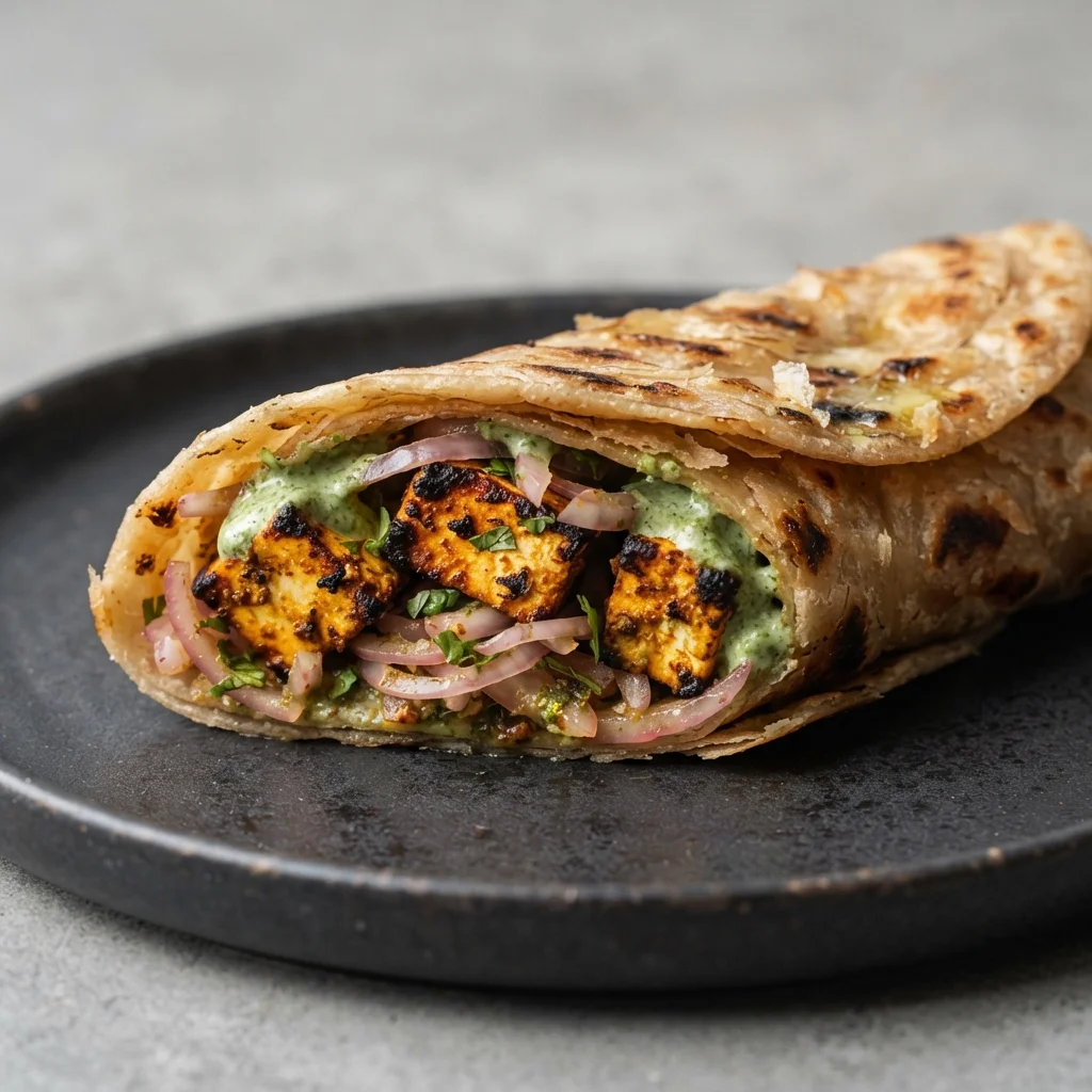 North Indian Paneer Tikka Kathi Roll