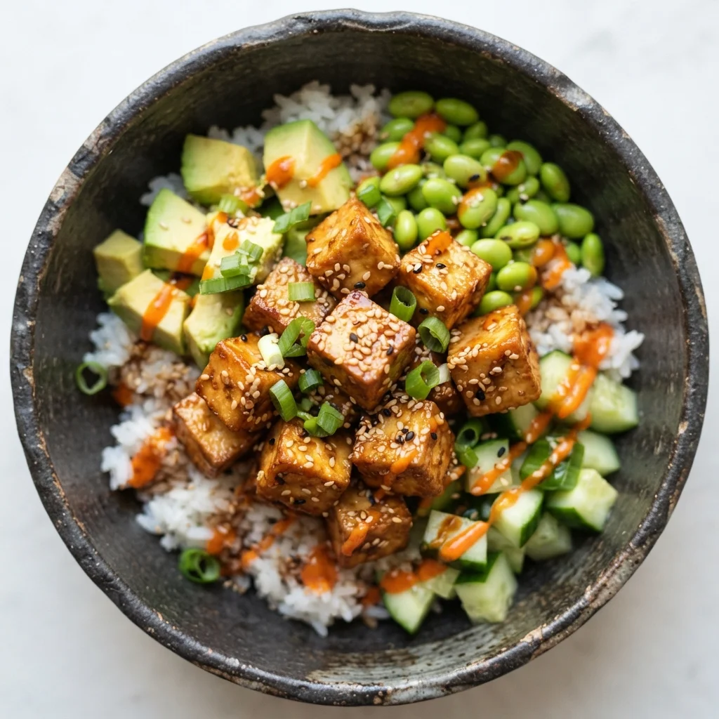 Crispy Sesame Tofu Poke Bowl