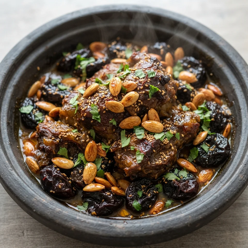 Lamb Tagine with Prunes and Almonds