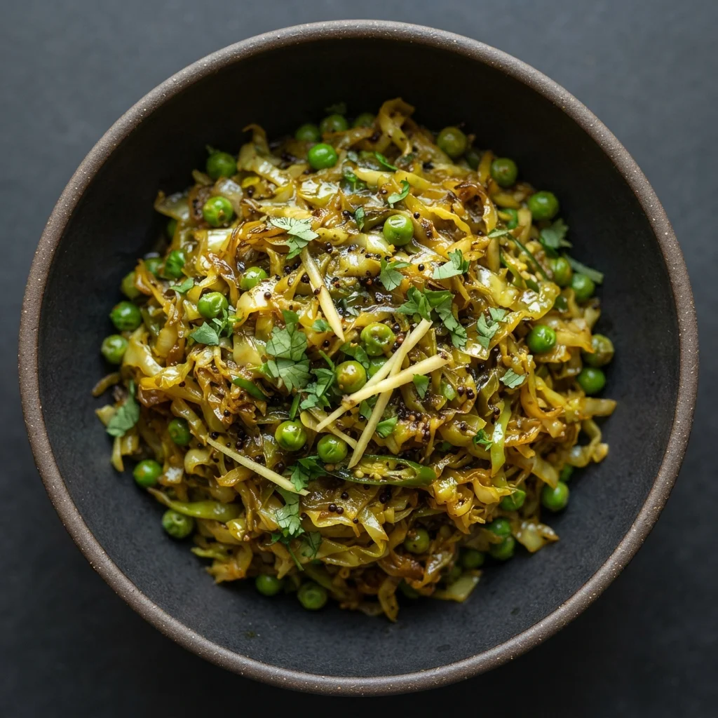 Cabbage Matar Sabzi