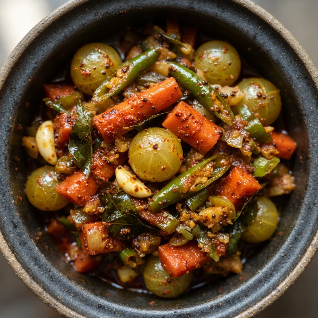 Nellikai-mixed vegetable pickle